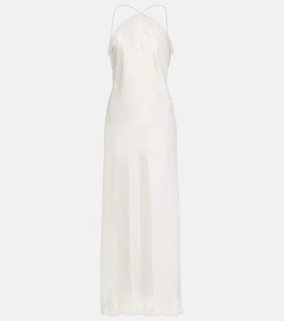 Rixo London Bridal Harlan Lace-trimmed Satin Slip Dress In White