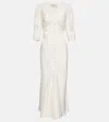 Rixo London Bridal Simone Embroidered Maxi Dress In Ivory