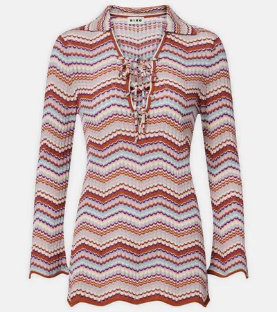 Rixo London Brody Crochet-knit Cotton Top In Red
