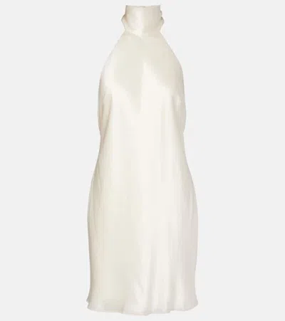 Rixo London Minikleid Capucine Aus Seidensatin In White