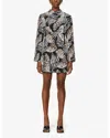 Rixo London Cassidy Dress In Brown/black In Black