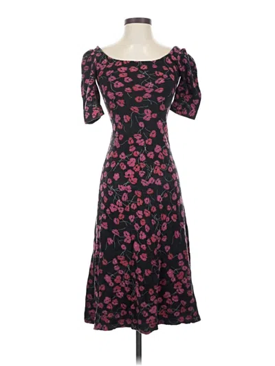 Pre-owned Rixo London Casual Dress In Black