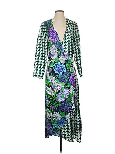 Pre-owned Rixo London Casual Dress In Green