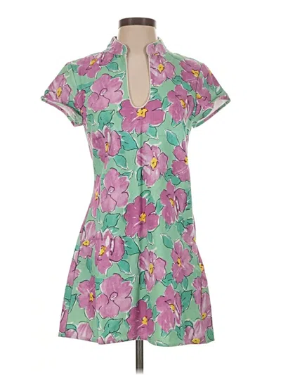Pre-owned Rixo London Casual Dress In Green