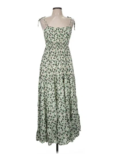 Pre-owned Rixo London Casual Dress In Green