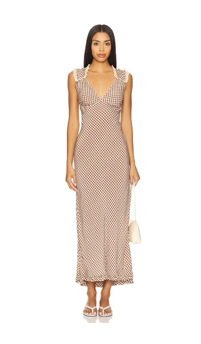 Rixo London Chessie Dress In Brown