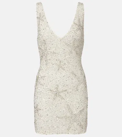 Rixo London Christabel Embellished Minidress In White