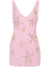 Shop Rixo London Christabel Sequin-embellished Dress In Pink