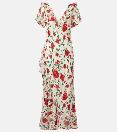 Rixo London Maxikleid Clementina Aus Seide In Multicolor