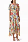 Rixo London Corrine Midi Dress In Spring Meadow In Green