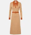 Rixo London Cotton-blend Midi Dress In Ginger Tea
