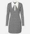 Rixo London Cotton-blend Minidress In Black White