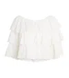 Rixo London Broderie Anglaise Tiered Cotton Top In White