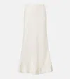 Rixo London Crystal Lace-trimmed Cotton Maxi Skirt In White