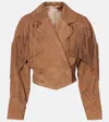 Rixo London Darragh Suede Jacket In Brown