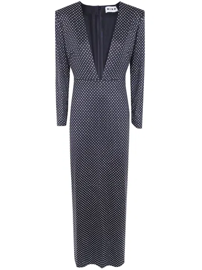 Rixo London Crystal-embellished Silk Midi Dress In Black