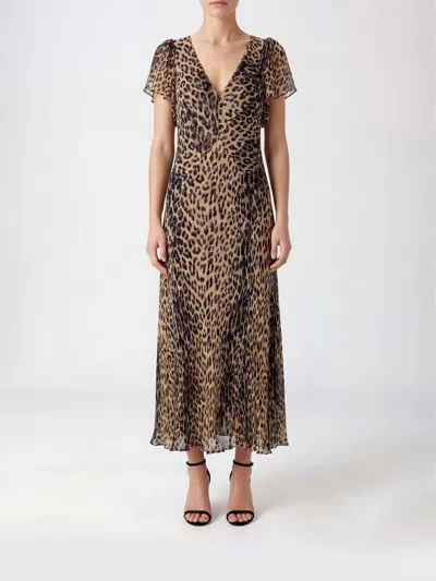 Rixo London Dress Woman Color Multicolor In Brown