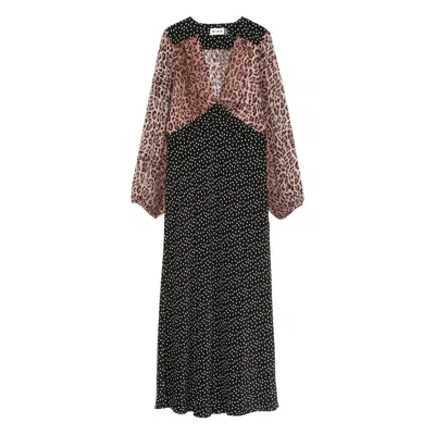 RIXO LONDON DRESSES BROWN, BLACK