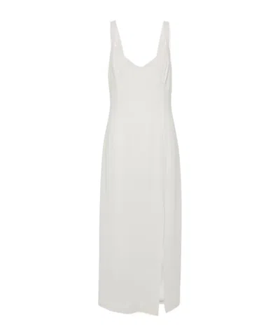 Rixo London Eli Crepe Midi Dress In White