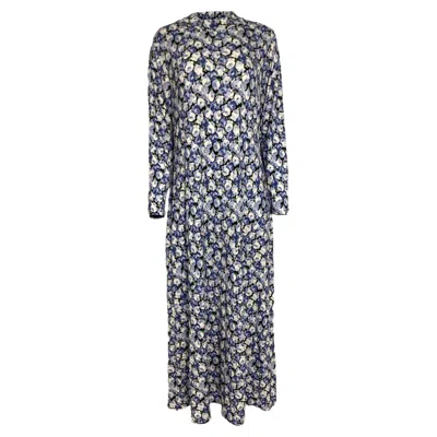 Rixo London Elise Floral-print Stretch-jersey Midi Dress In Blue Viscose