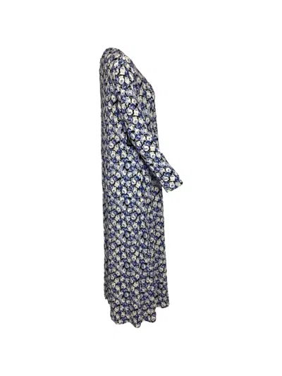 Pre-owned Rixo London Elise Midi Dress In Blue