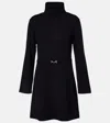 Rixo London Elliette Wool And Cashmere Minidress In Black