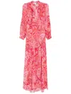 Rixo London Rixo Emory Printed Silk Maxi Dress In Pink