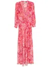 Rixo London Rixo Emory Printed Silk Maxi Dress In Pink