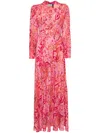 Rixo London Rixo Emory Printed Silk Maxi Dress In Pink