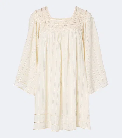 Rixo London Estelle Lurex Cotton-blend Kaftan In White