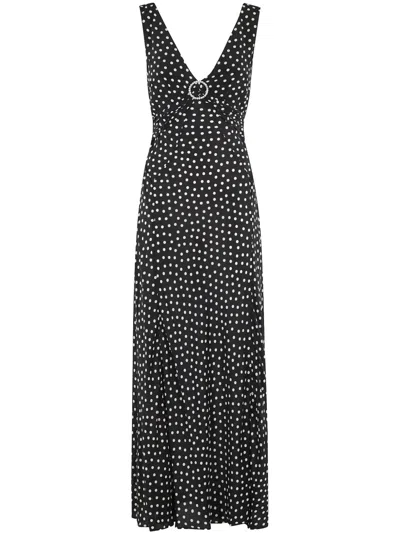 Rixo London Federica Midi Dress In Black