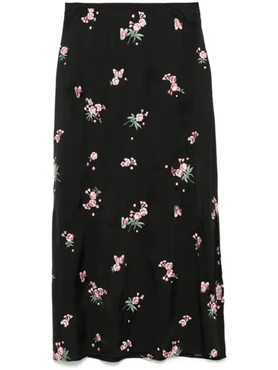 Rixo London Floral-embroidered Mini Dress In Blossom Emb Pink