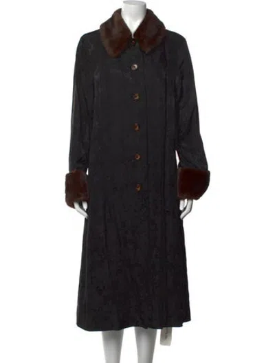 Pre-owned Rixo London Floral Print Long Dress In Black