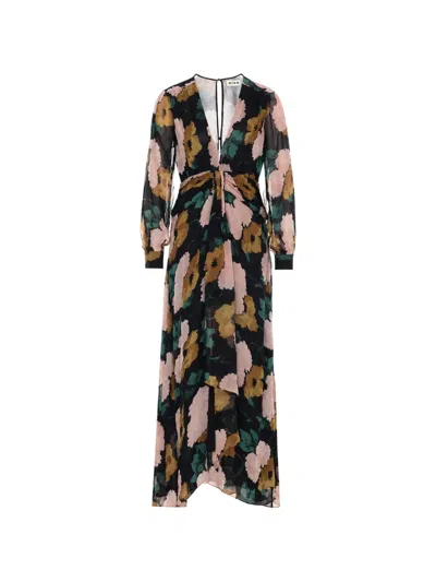 Rixo London Floral-print Pleated Dress In Multi