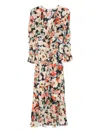Rixo London Gracye Midikleid Mit Blumendetail In Multi
