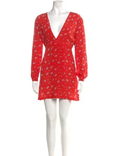 Pre-owned Rixo London Harper Mini Dress W/ Tags In Orange