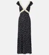 Rixo London Iggy Polka-dot Maxi Dress In Black