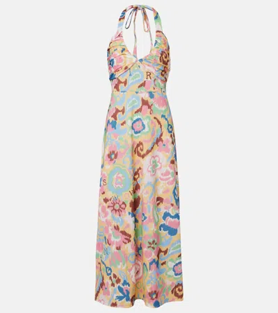 Rixo London Ilyana Printed Cotton Jersey Midi Dress In Multi
