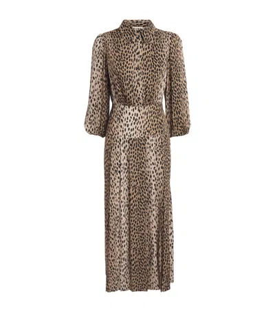 Rixo London Antelope Spot Print Izzy Midi Dress In Animal Print