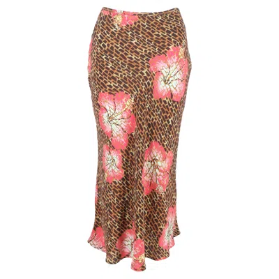 Rixo London Jazzy Printed Midi Skirt In Multicolor Silk