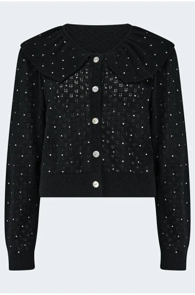 Rixo London Jelena Cardigan Black Embellished