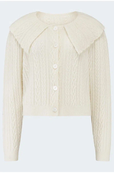 Rixo London Jelena Cardigan In Cream In Neutral