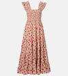Rixo London Kendall Floral-print Cotton-poplin Midi Dress In Multi