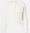 Rixo London Kyra Open-knit Cotton Cardigan In White