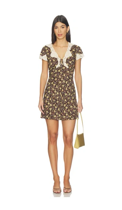Rixo London Lacie Dress In Brown