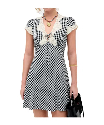 Rixo London Lacie Mini Dress In Gray