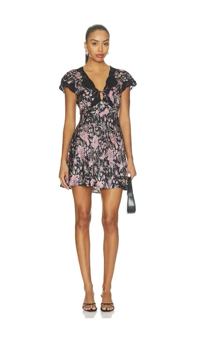 Rixo London Lacie Mini Dress In Multi