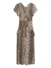 Rixo London Leopard-print Silk Midi Dress