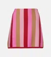 Rixo London Liesel Wool-blend Miniskirt In Pink
