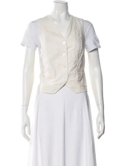 Pre-owned Rixo London Linen Vest In Neutral